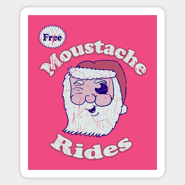 Retro Free Moustache Ride Santa 3 Sticker by Eric03091978
